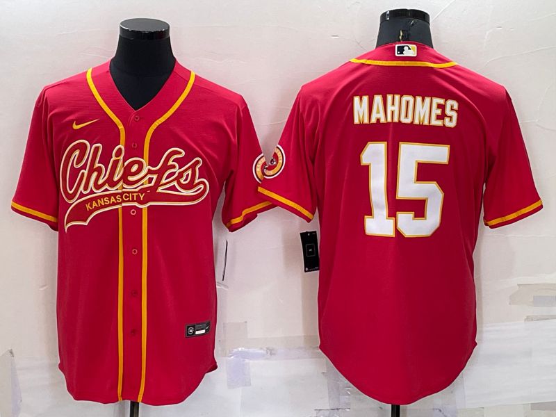 Men Kansas City Chiefs #15 Mahomes Red 2022 Nike Co branded NFL Jersey->kansas city chiefs->NFL Jersey